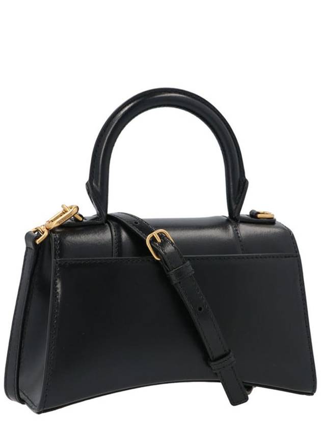 Hourglass XS Glossy Calfskin Tote Bag Black - BALENCIAGA - BALAAN 3