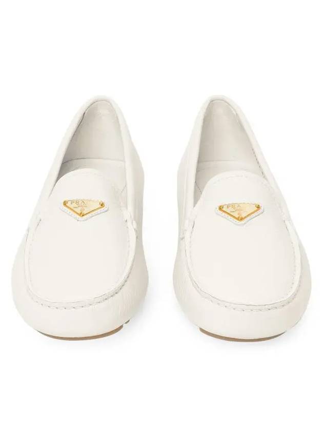 Triangle Logo Driving Shoes Ivory - PRADA - BALAAN 4