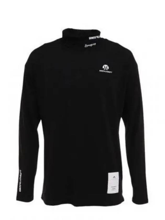 Golf Wear High Neck Men s Long Sleeve T Shirt HCM 2C AA05 BLACK - HORN GARMENT - BALAAN 1