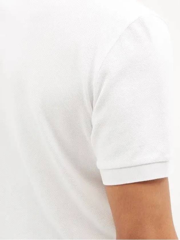 Small Heart Logo Polo Shirt White - AMI - BALAAN 4