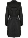 Detachable Hood Teffeta Kensington Trench Coat Black - BURBERRY - BALAAN 4