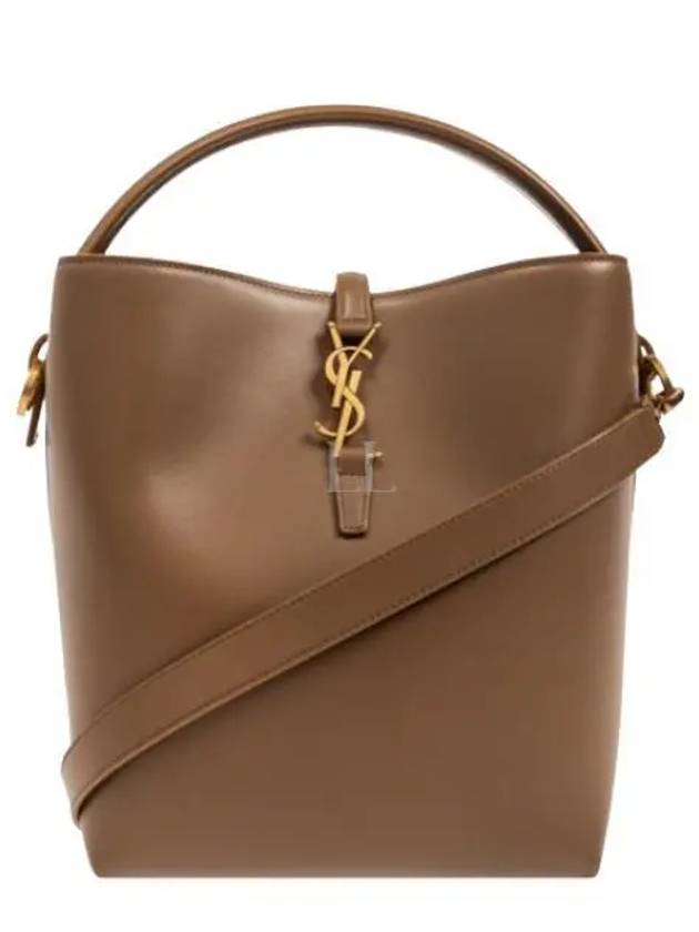 Le 37 Leather Bucket Bag Brown - SAINT LAURENT - BALAAN 2