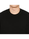 Lambswool GRS Crew Neck Knit Top Black - CP COMPANY - BALAAN 6