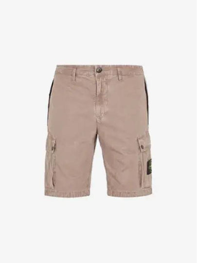 Logo Cotton Slim Cargo Shorts Dove Grey - STONE ISLAND - BALAAN 2