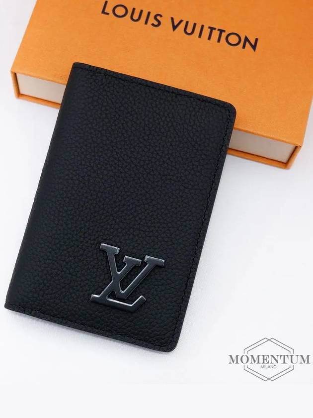 Aerogram Pocket Organizer Card Wallet Black - LOUIS VUITTON - BALAAN 2