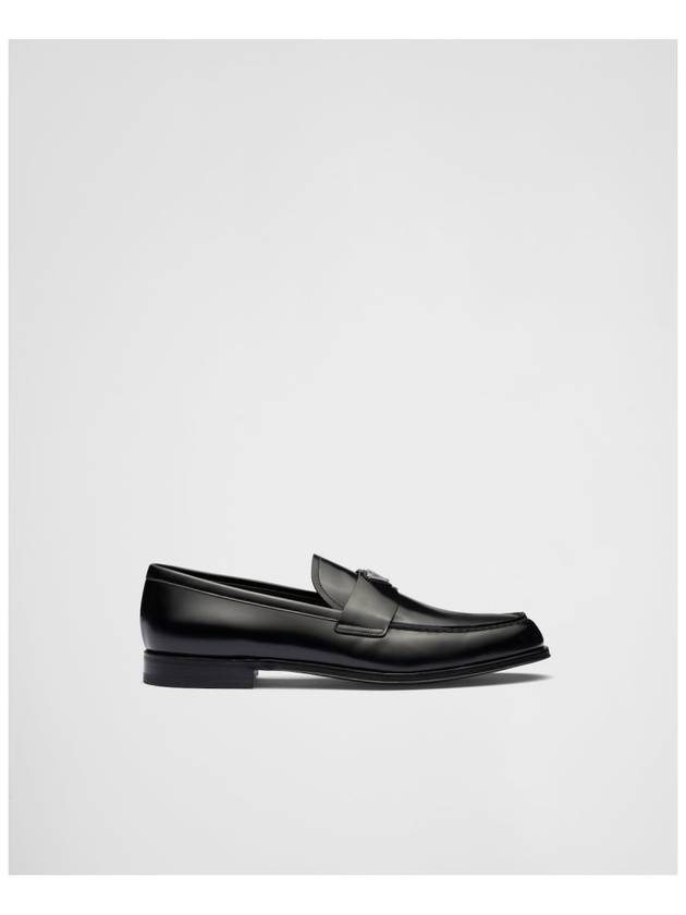 Brushed Leather Loafers Black - PRADA - BALAAN 6