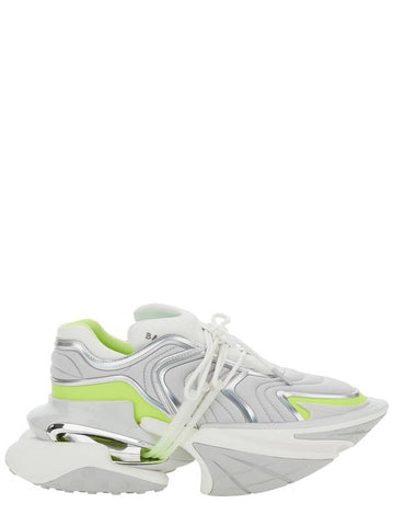 'Unicorn' White Low Top Sneakers In Neoprene And Leather Man - BALMAIN - BALAAN 1