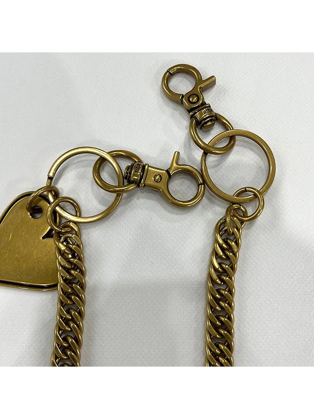 Heart Logo Metal Key Holder Gold - AMI - BALAAN 6