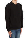 Men's Lens Detail Crew Neck Knit Top Black - CP COMPANY - BALAAN 4