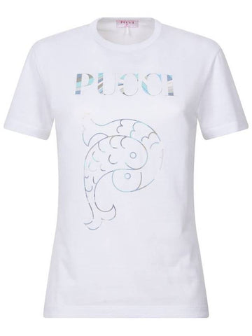 Pucci Logo-Print Cotton T-Shirt Clothing - EMILIO PUCCI - BALAAN 1