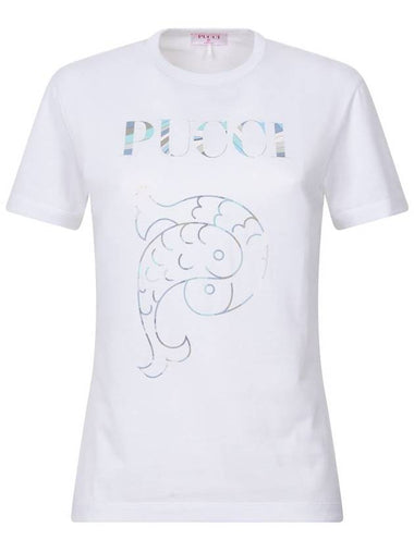 Pucci Logo-Print Cotton T-Shirt Clothing - EMILIO PUCCI - BALAAN 1