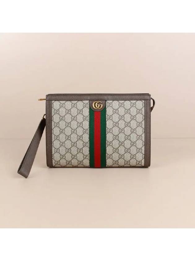 GG Supreme Canvas Ophidia Clutch Bag Beige Ebony - GUCCI - BALAAN 3