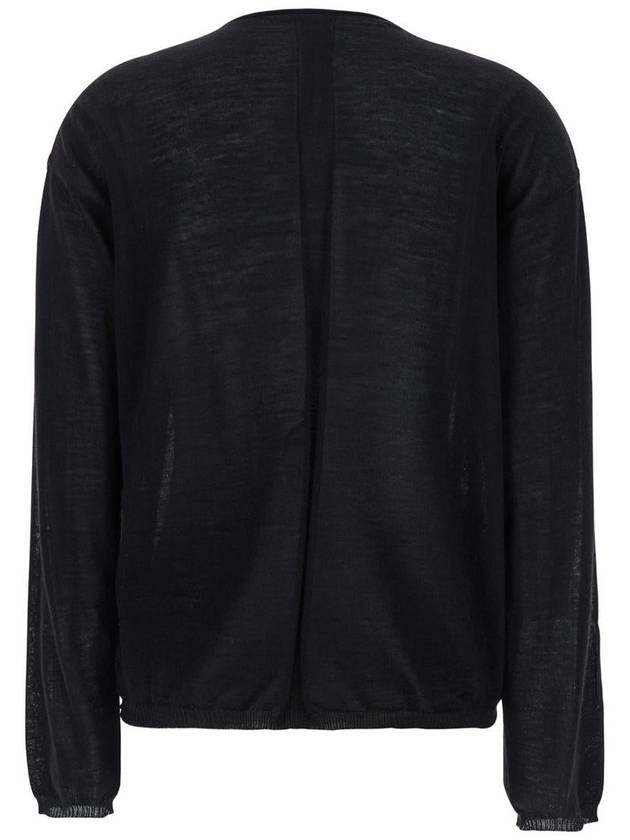 Black Crewneck Pullover In Semi Sheer Fabric Woman - RICK OWENS - BALAAN 2