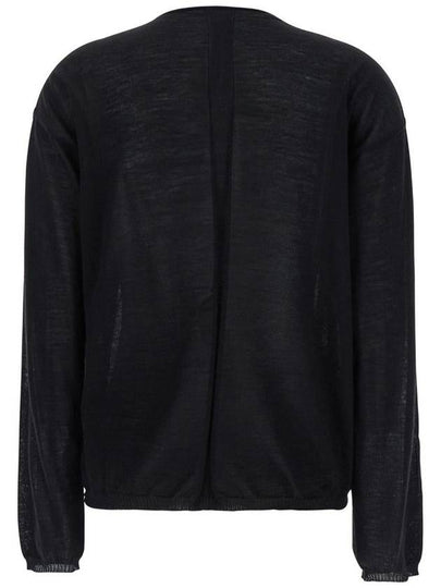 Black Crewneck Pullover In Semi Sheer Fabric Woman - RICK OWENS - BALAAN 2