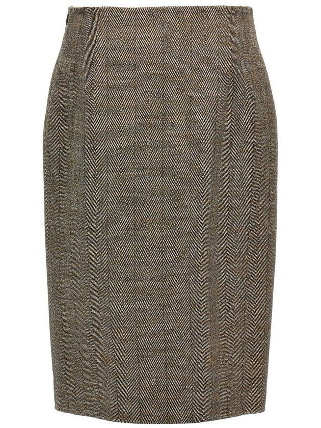 Stella McCartney Slit Tweed Skirt - STELLA MCCARTNEY - BALAAN 2