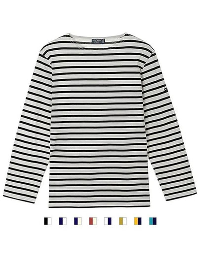 Minquiers Modern Stripe Long Sleeve T-Shirt Neige Noir - SAINT JAMES - BALAAN 2