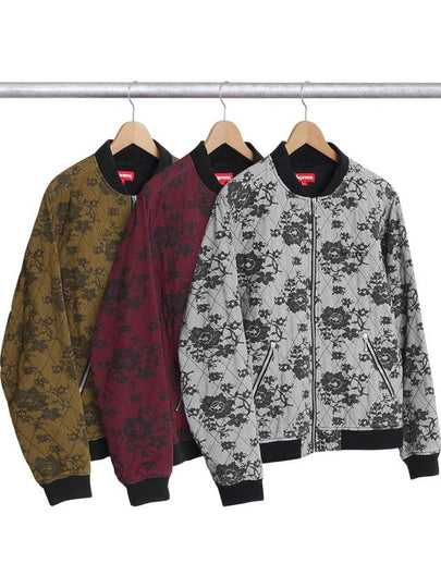 quilted lace bomber jacket Burgundy - SUPREME - BALAAN 2