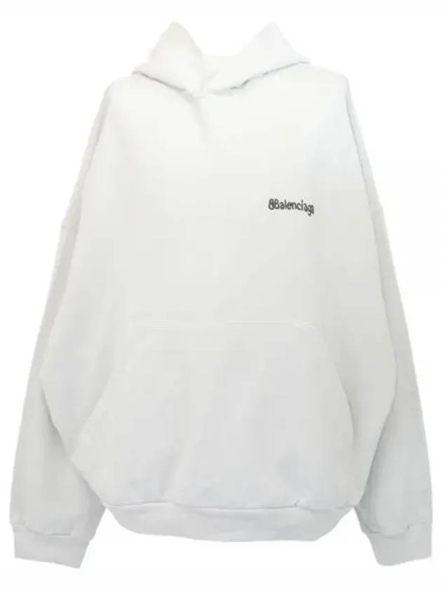 Logo Large Fit Hoodie White - BALENCIAGA - BALAAN 2