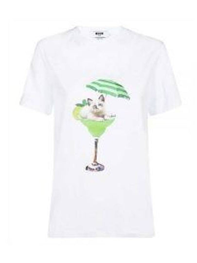 Stampa Cocktail Short Sleeve T-Shirt White - MSGM - BALAAN 2