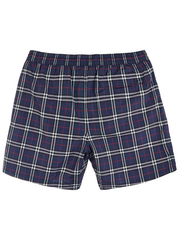 Check Swim Shorts Navy - BURBERRY - BALAAN 3