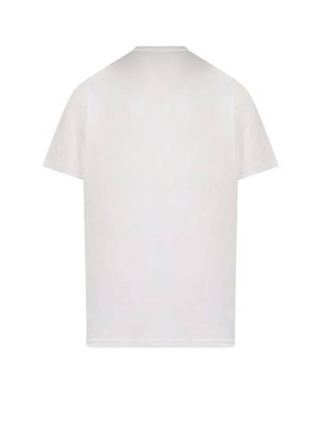 Men's Logo Embroidery Short Sleeve T-Shirt White - ALEXANDER MCQUEEN - BALAAN 5