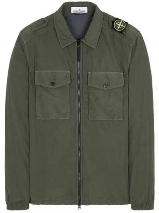 Naslan Light Overshirt Zip-up Jacket Khaki - STONE ISLAND - BALAAN 2