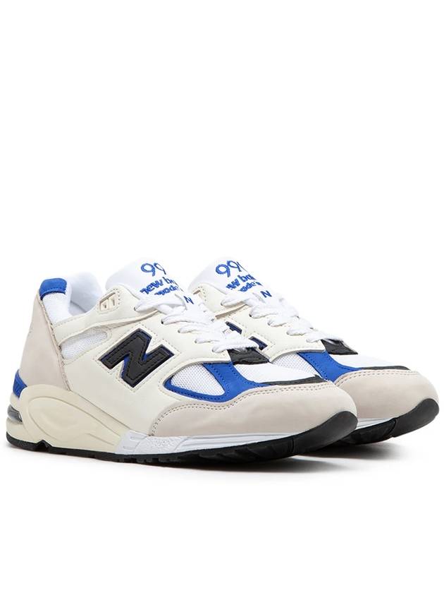 990v2 Low Top Sneakers Blue White - NEW BALANCE - BALAAN 3