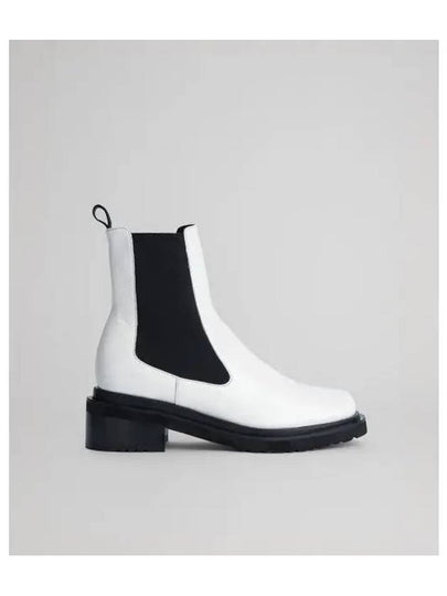 Rika Gloss Grain Leather Chelsea Boots White - BY FAR - BALAAN 2