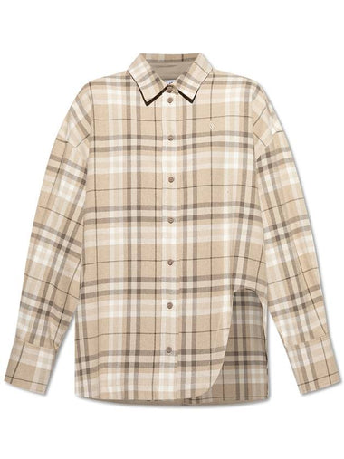 The Attico Shirt With Check Pattern, Women's, Beige - THE ATTICO - BALAAN 1