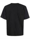 Crew Neck Cotton Short Sleeve T-shirt Black - SAINT LAURENT - BALAAN 3