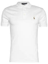 Men's Short Sleeve Cotton Polo Shirt White - POLO RALPH LAUREN - BALAAN 2