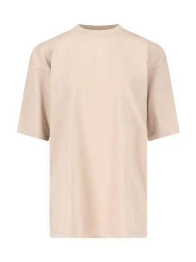 Logo Print Short Sleeve T-Shirt Beige - BALENCIAGA - BALAAN 2