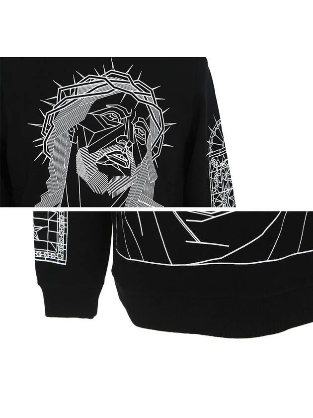 7365 653 001 Jesus Illusion Black Sweatshirt - GIVENCHY - BALAAN 5