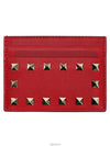 Rockstud Card Wallet Red - VALENTINO - BALAAN 2