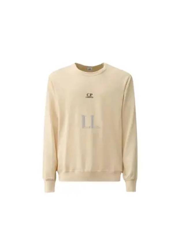 Light Fleece Logo Sweatshirt Beige - CP COMPANY - BALAAN 2