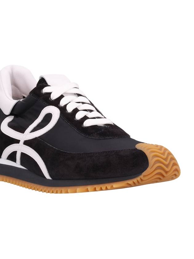 Flow Runner Nylon Suede Low Top Sneakers Black - LOEWE - BALAAN 5