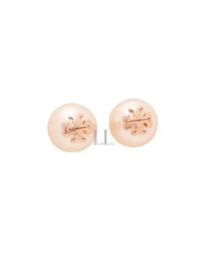 Crystal Pearl Stud Earrings Rose - TORY BURCH - BALAAN 2