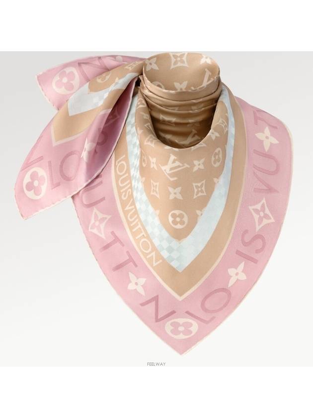 Monogram Infinity Square 90 Scarf Beige - LOUIS VUITTON - BALAAN 2