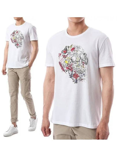 Doodle Skull Short Sleeve T-Shirt White - ALEXANDER MCQUEEN - BALAAN 2