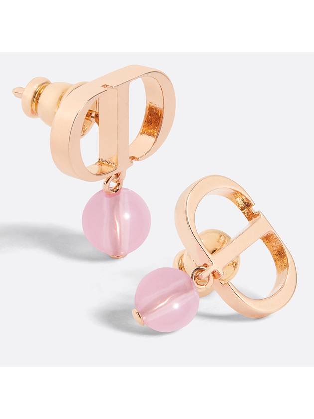 Petite CD Resin Pearl Earrings Pink - DIOR - BALAAN 5