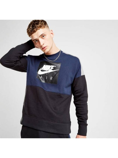 Heritage Air Crew Sweatshirt Navy Black - NIKE - BALAAN 2