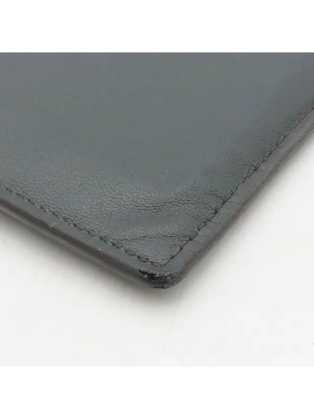 594311 Gray leather logo print zip up card wallet - BALENCIAGA - BALAAN 4