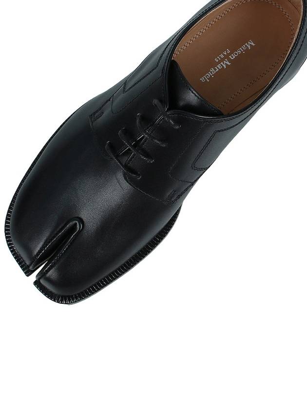 Tabi Lace Up Calf Leather Loafers Black - MAISON MARGIELA - BALAAN 8