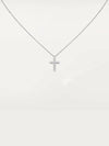 Symbol Cross Necklace White Gold Silver - CARTIER - BALAAN 4