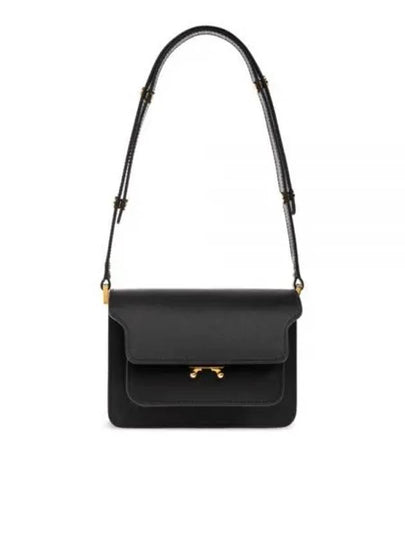 Trunk Saffiano Leather Shoulder Bag Black - MARNI - BALAAN 2