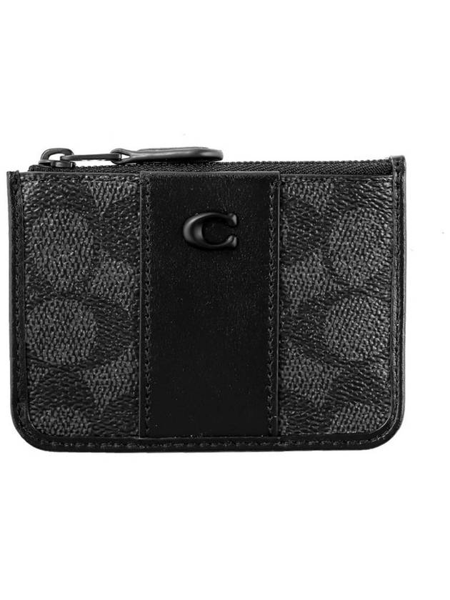 CI185 MW CHARCOAL BLACK Women s Card Wallet - COACH - BALAAN 1