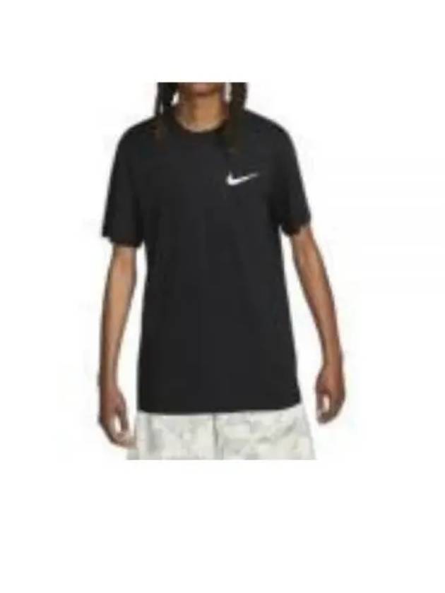 Men's NSW Club Swoosh Print Sport Short Sleeve T-Shirt Black - NIKE - BALAAN 2