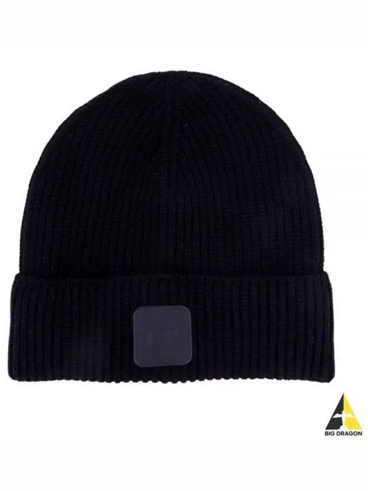 CP Company Metropolis Series Extrafine Merino Wool Logo Beanie 15CLAC121A 005509A 888 - CP COMPANY - BALAAN 1