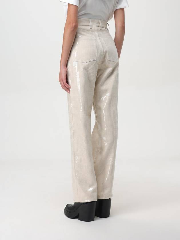 Transparent All Over Sequin Straight Pants Ecru - GOLDEN GOOSE - BALAAN 4