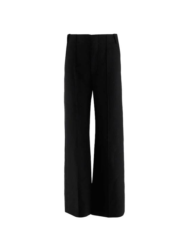 Women's Front Wide Pants Black - CHLOE - BALAAN 1